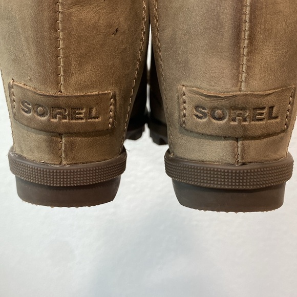 Sorel Women's Joan Of Arctic Slip On Wedge Tan Boots Size 9 - Picture 7 of 7
